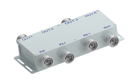 4x4 Low PIM Hybrid Combiner, 698-2700MHz, IP67, High Power, MFG Part No.:80513B